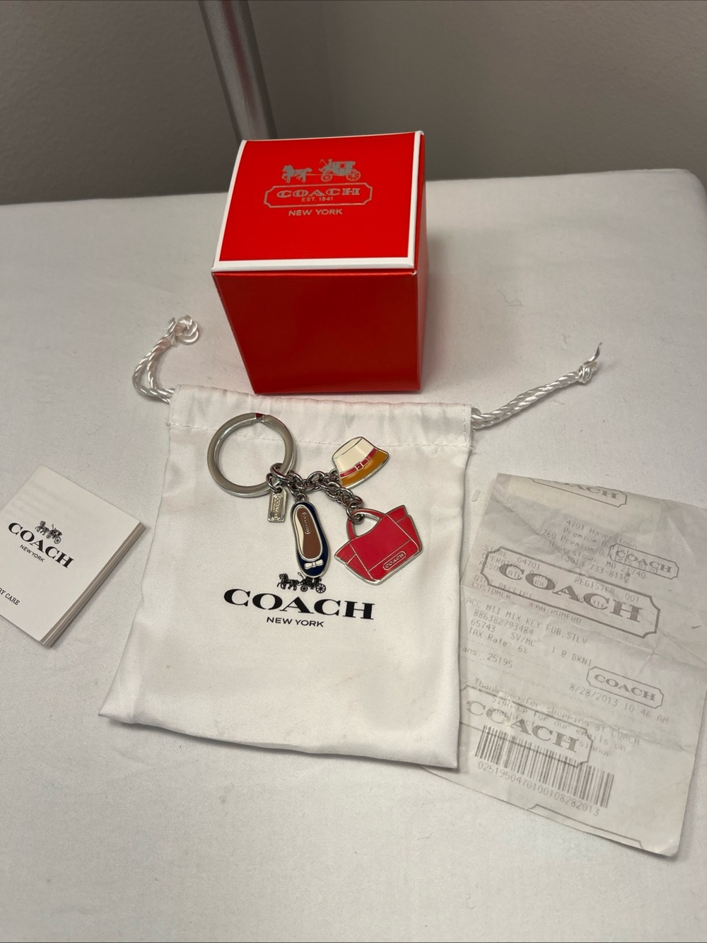 Authentic COACH Key Chain Key Ring, Bucket Hat, Shoe, Tote Purse 65743 NEW w/box